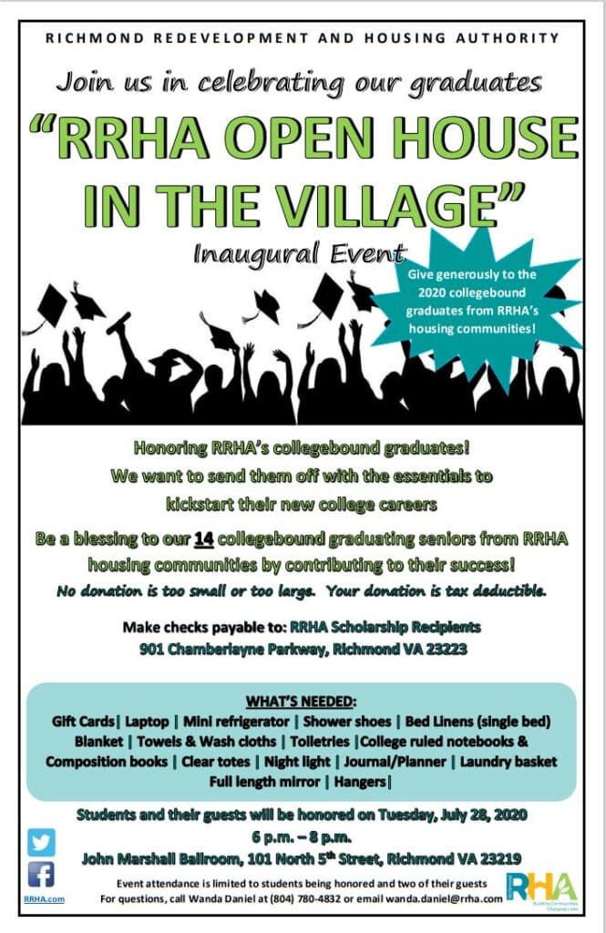 RRHA Open House in The Village flyer