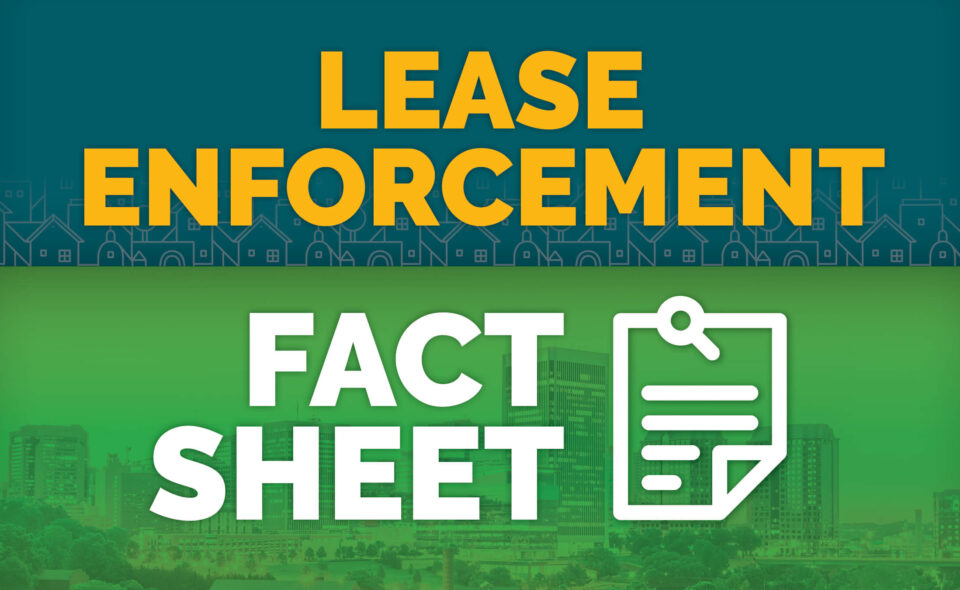 RRHA's lease enforcement fact sheet