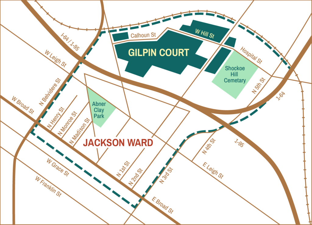 Map of Jackson Ward Community Plan project area