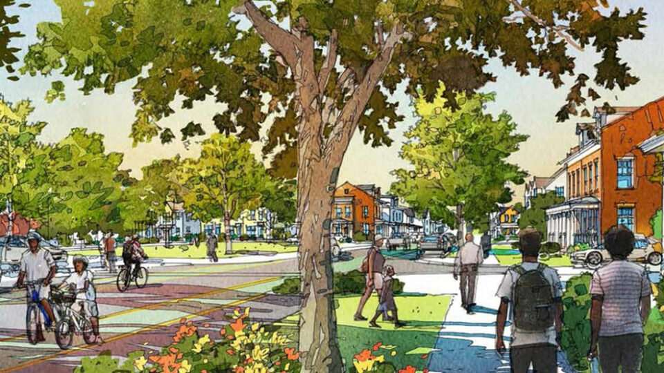 Rendering of Creighton Court redeveloped community by The Community Builders