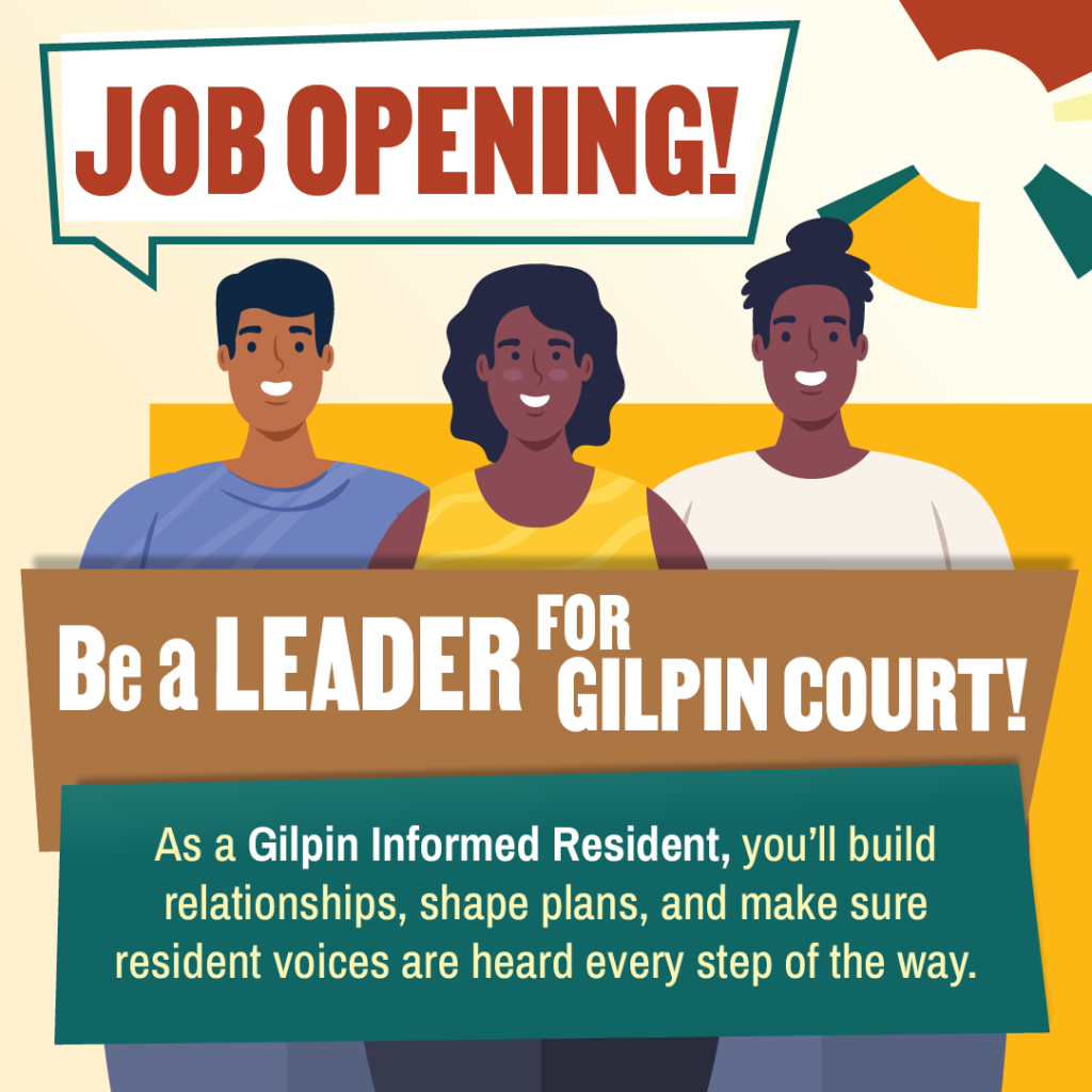 Job Opening. Be a leader for Gilpin Court. GIR