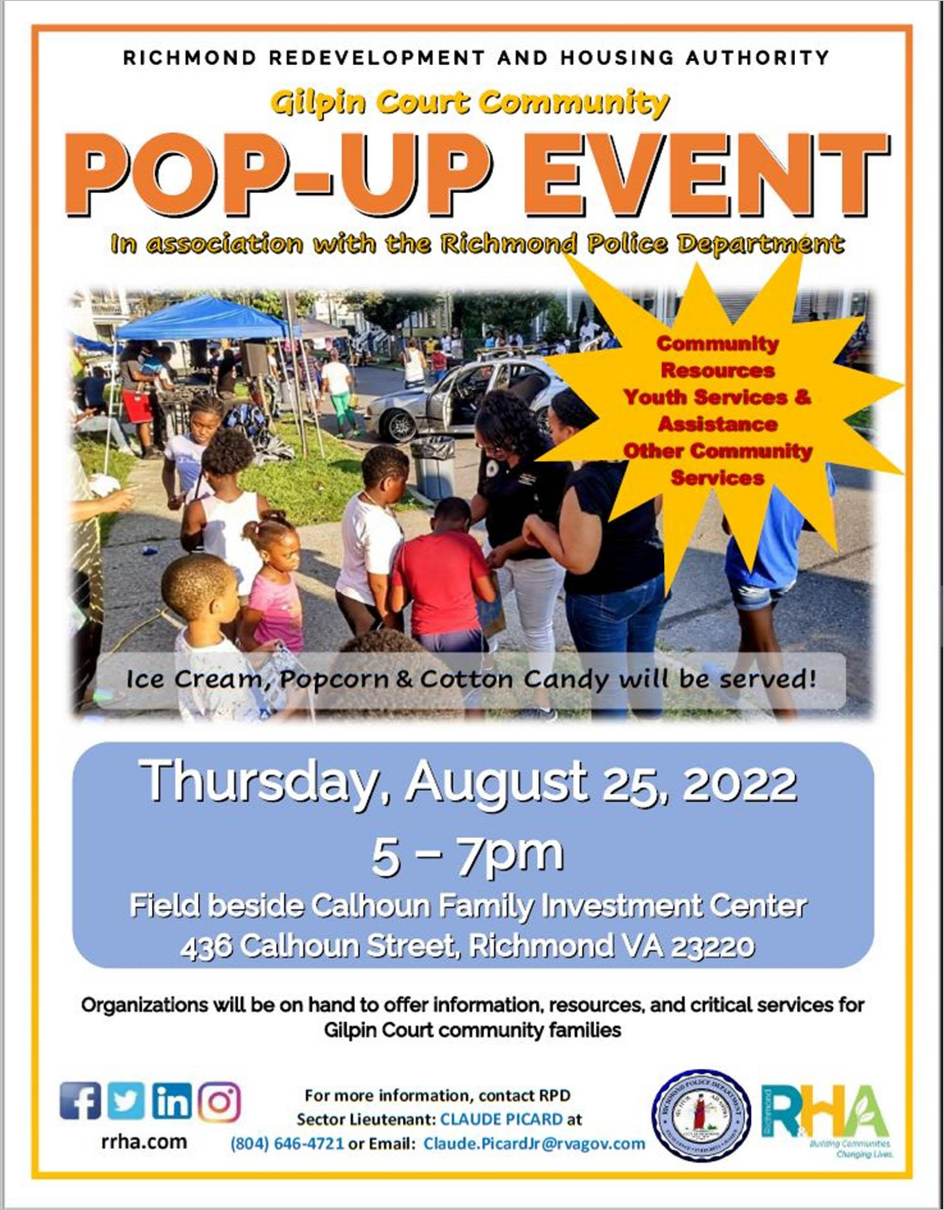 Gilpin Court Community Pop-up Event on August 25, 2022