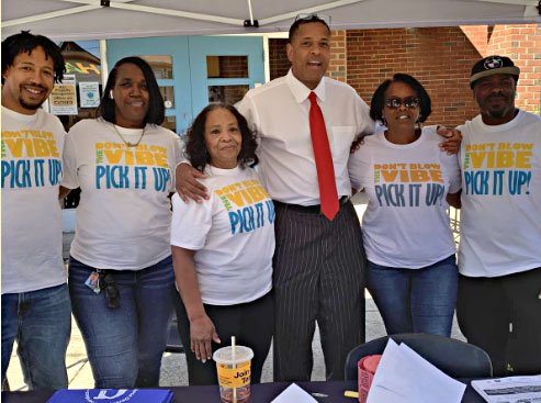 CEO Steven Nesmith at the Don't Blow the Vibe Pick It Up RRHA event