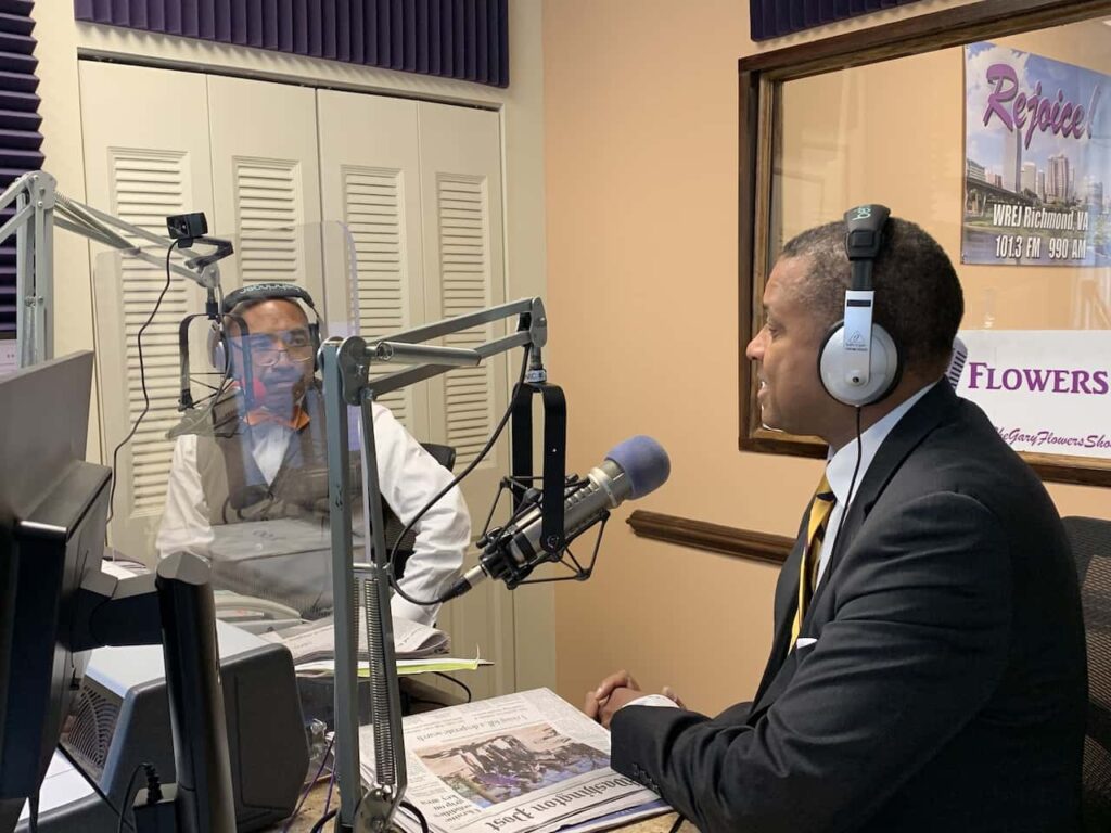 CEO Steven Nesmith at a radio show