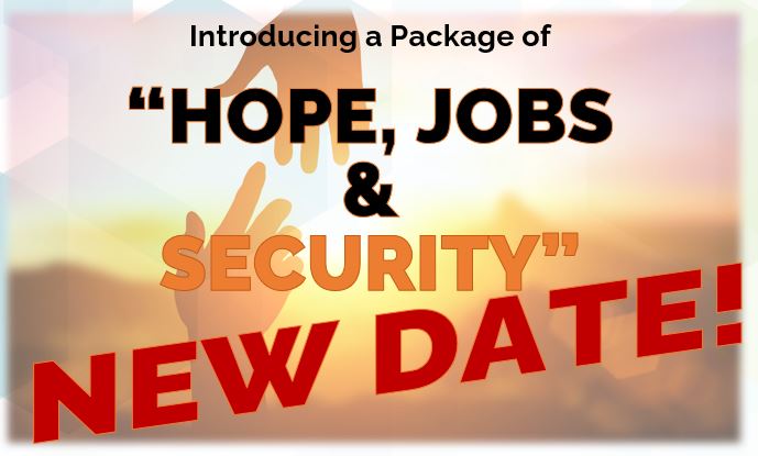 Hope Jobs & Security package media announcement