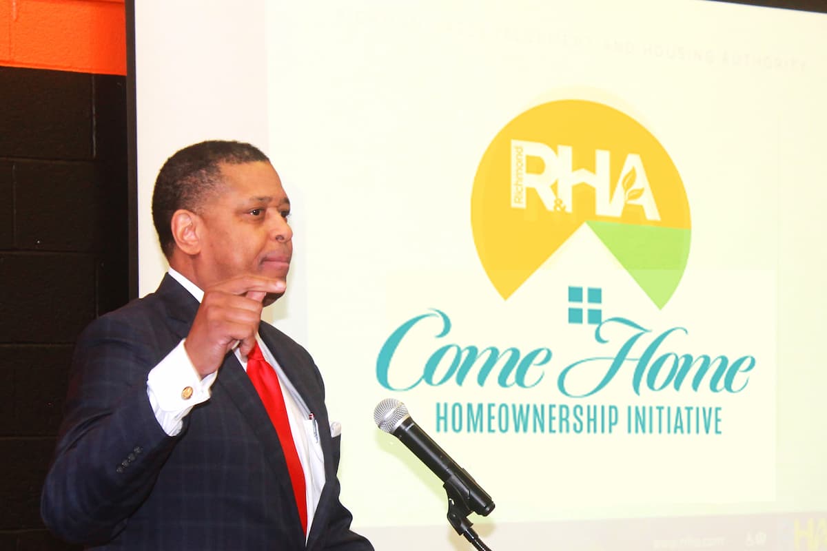 RRHA CEO Steven B. Nesmith presenting at a ComeHome town hall
