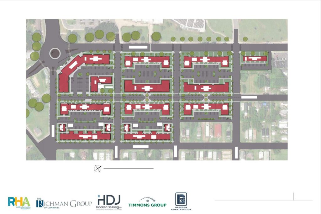 Overall site plan for Mosby Court South