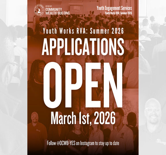 a Flyer for the Youth Works RVA: Summer 2026 applications