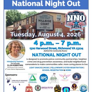 Flyer Hillside Court National Night Out